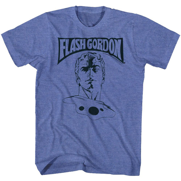 Flash Gordon-Ballin-Royal Heather Adult S/S T-Shirt - Royal Heather