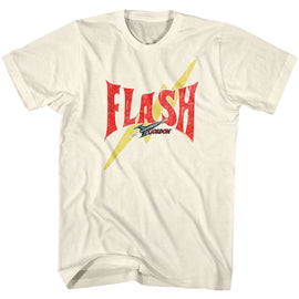 Flash Gordon-Flash Bolt-Natural Adult S/S T-Shirt - Natural