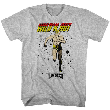 Flash Gordon-Wildn-Gray Heather Adult S/S T-Shirt - Gray Heather