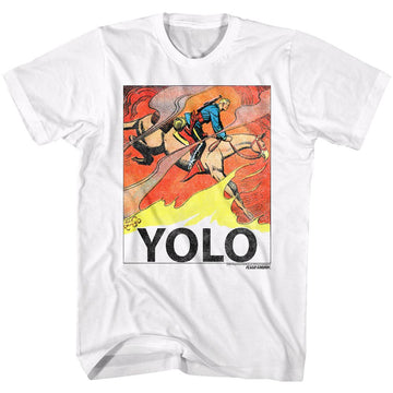 Flash Gordon-Yolo-White Adult S/S T-Shirt - White