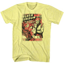 Flash Gordon-To The Stars-Yellow Heather Adult S/S T-Shirt - Yellow Heather