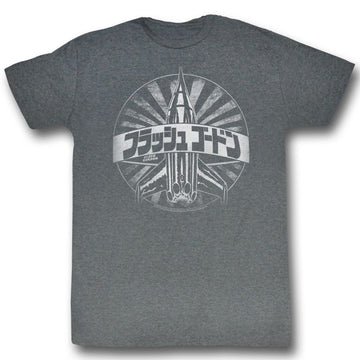 Flash Gordon-Sugo-Black Heather Adult S/S T-Shirt - Black Heather