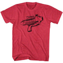 Flash Gordon-Ray Gun-Red Heather Adult S/S T-Shirt - Red Heather
