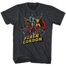 Flash Gordon-Greatest Adventure-Black Heather Adult S/S T-Shirt - Black Heather