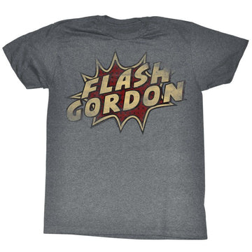 Flash Gordon-Dots-Black Heather Adult S/S T-Shirt - Black Heather