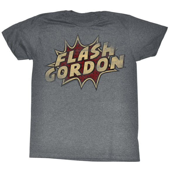 Flash Gordon-Dots-Black Heather Adult S/S T-Shirt - Black Heather