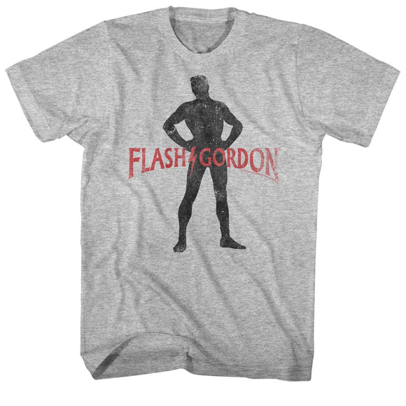 Flash Gordon-Gawdon-Gray Heather Adult S/S T-Shirt - Gray Heather
