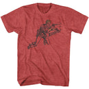 Flash Gordon-Zanng-Red Heather Adult S/S T-Shirt - Red Heather