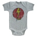Flash Gordon-Flash Bolt-Gray Heather Infant S/S Bodysuit-12M - Gray Heather