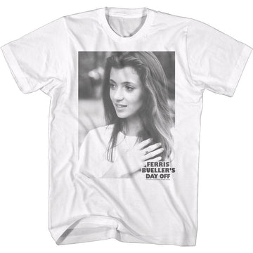 Ferris Beullers Day Off-Sloane Photo-White Adult S/S T-Shirt - White