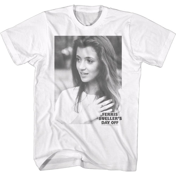 Ferris Beullers Day Off-Sloane Photo-White Adult S/S T-Shirt - White