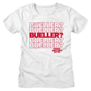 Ferris Beullers Day Off-Beuller Repeat-White Ladies S/S T-Shirt - White