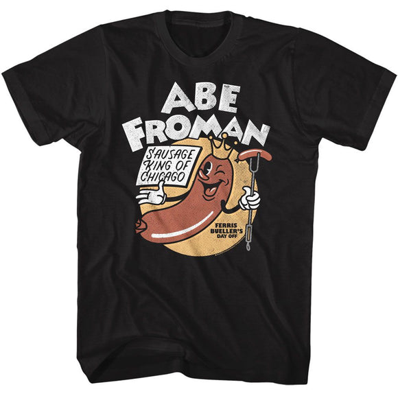 Ferris Beullers Day Off-Fbdo Abe Froman 2-Black Adult S/S T-Shirt - Black