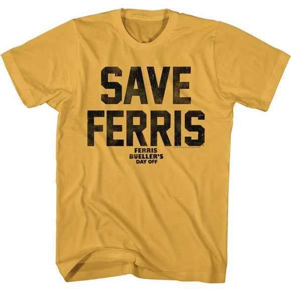 Ferris Beullers Day Off-Save Ferris Again-Ginger Adult S/S T-Shirt - Ginger