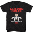 Ferris Beullers Day Off-Fbdo Leisure Rules-Black Adult S/S T-Shirt - Black