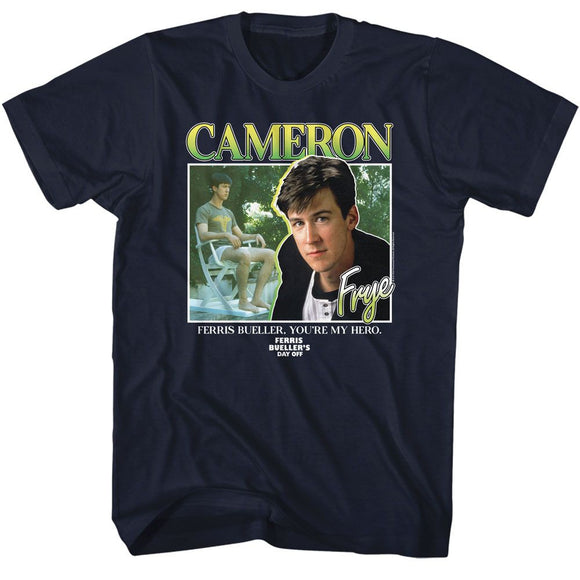 Ferris Beullers Day Off-Fbdo Cameron Frye-Navy Adult S/S T-Shirt - Navy