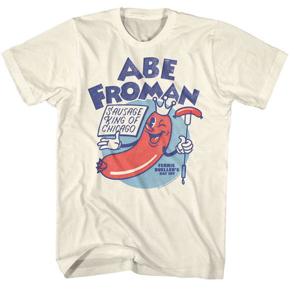 Ferris Beullers Day Off-Fbdo Chicago Sausage King-Natural Adult S/S T-Shirt - Natural