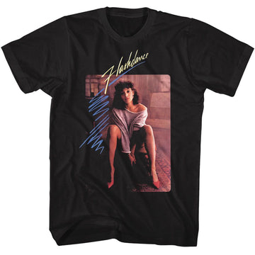 Flashdance-Flashdance Poster-Black Adult S/S T-Shirt - Black