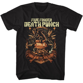 Ffdp-Five Finger Death Punch Tank-Black Adult S/S T-Shirt - Black