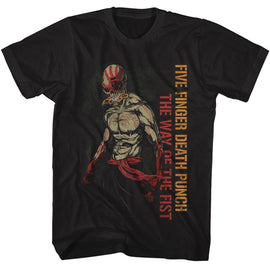 Ffdp-Five Finger Death Punch Way Of The Fist-Black Adult S/S T-Shirt - Black