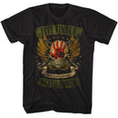 Ffdp-Five Finger Death Punch Winged Skull-Black Adult S/S T-Shirt - Black