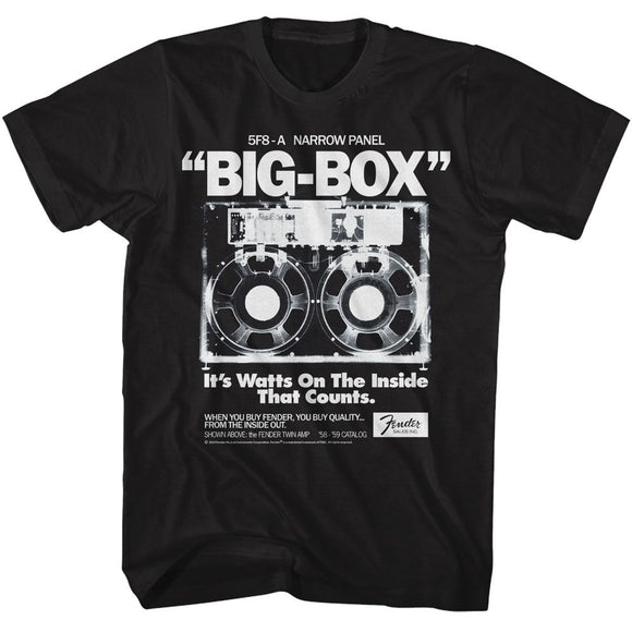 Fender-Fender Big Box-Black Adult S/S T-Shirt - Black