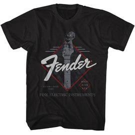 Fender-Fender Made In The USA-Black Adult S/S T-Shirt - Black