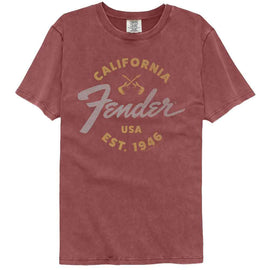 Fender-Fender California 1946-Brick Adult S/S Comfort Color T-Shirt - Brick