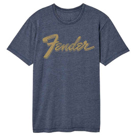 Fender-Fender Worn Logo-Navy Adult S/S Vintage Wash T-Shirt - Navy
