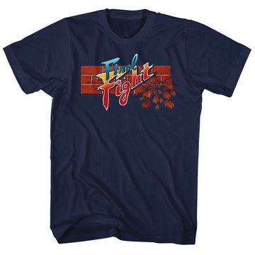Final Fight-Finalfight-Navy Adult S/S T-Shirt - Navy