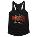 Final Fight-Arcade-Black Ladies Slimfit Racerback-S - Black