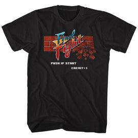 Final Fight-Arcade-Black Adult S/S T-Shirt - Black