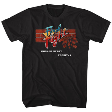 Final Fight-Arcade-Black Adult S/S T-Shirt - Black
