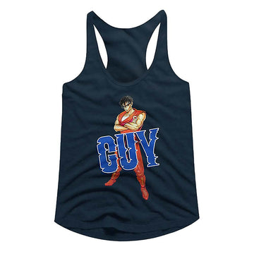 Final Fight-Guy-Midnight Navy Ladies Racerback-S - Midnight Navy