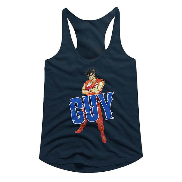 Final Fight-Guy-Midnight Navy Ladies Racerback-S - Midnight Navy