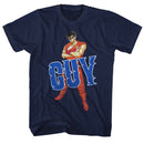 Final Fight-Guy-Navy Adult S/S T-Shirt - Navy