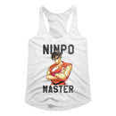 Final Fight-Ninjaskills-White Ladies Slimfit Racerback-S - White