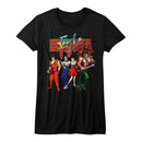 Final Fight-Ff Gang-Black Ladies S/S T-Shirt - Black