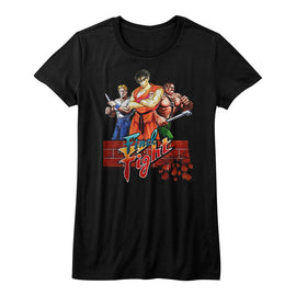 Final Fight-Finalfight-Black Ladies S/S T-Shirt - Black