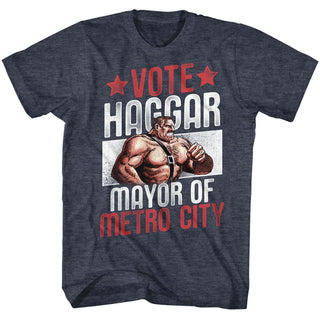 Final Fight Vote Haggar Adult T-Shirts