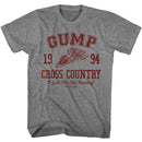 Forrest Gump-Forrest Gump Cross Country-Graphite Heather Adult S/S T-Shirt - Graphite Heather