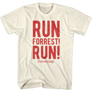 Forrest Gump-Forrest Gump Run Forrest Run-Natural Adult S/S T-Shirt - Natural