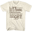 Forrest Gump-Forrest Gump Like A Box Of Chocolates-Natural Adult S/S T-Shirt - Natural