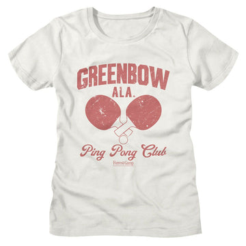 Forrest Gump-Forrest Gump Greenbow Ping Pong-Vintage White Ladies S/S T-Shirt - Vintage White