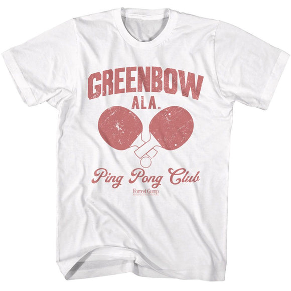 Forrest Gump-Forrest Gump Greenbow Ping Pong-White Adult S/S T-Shirt - White
