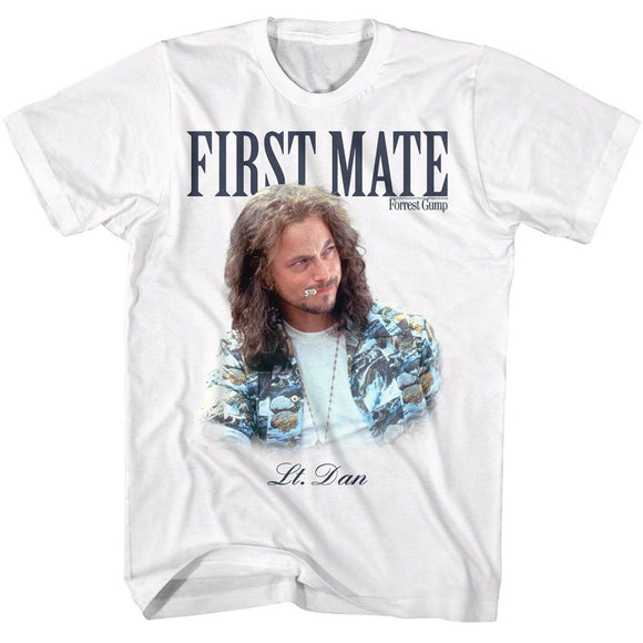 Forrest Gump-Forrest Gump First Mate-White Adult S/S T-Shirt - White