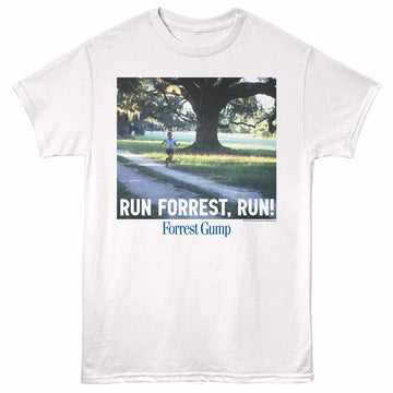 Forrest Gump Run Forrest White Adult T-Shirt