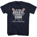 Field Of Dreams-Field Of Dreams If You Build It-Navy Adult S/S T-Shirt - Navy