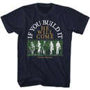 Field Of Dreams-Field Of Dreams He Will Come-Navy Adult S/S T-Shirt - Navy