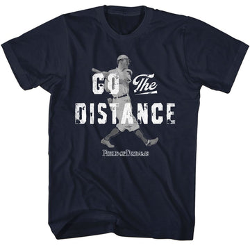 Field Of Dreams-Field Of Dreams Quote And Player-Navy Adult S/S T-Shirt - Navy